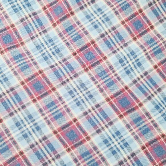 Peter Millar Lawlar Performance Check Flannel Woven Button Down Shirt Red Blue - Picture 7 of 12